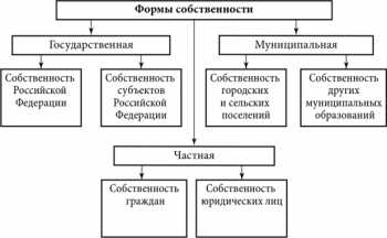 Основные формы собственности в РФ