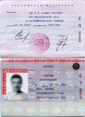 Описание паспорта гражданина РФ