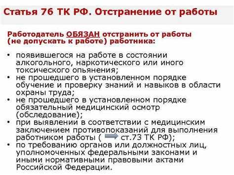 Порядок обжалования отстранения от работы по статье 76 ТК РФ