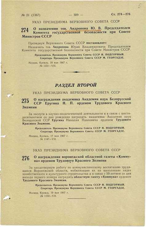 Принятие и последствия Указа Президиума ВС СССР от 28.10.1974